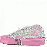 Пенал мягкий TP-24 Sneakers with sequins pink 23.5х10х8.5см YES