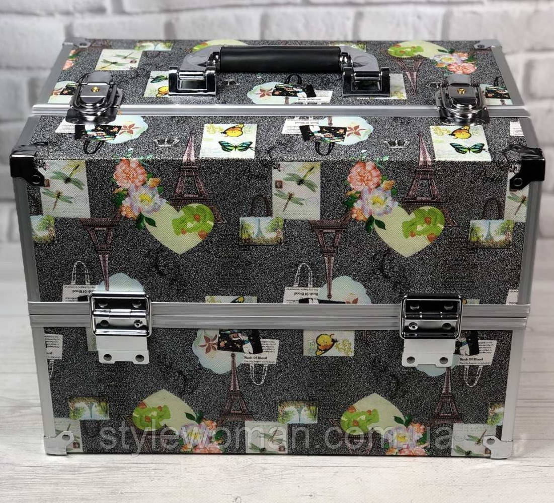 Бьюти кейс алюминиевый чемодан с ключом для мастера - фото 5 - id-p1138468741