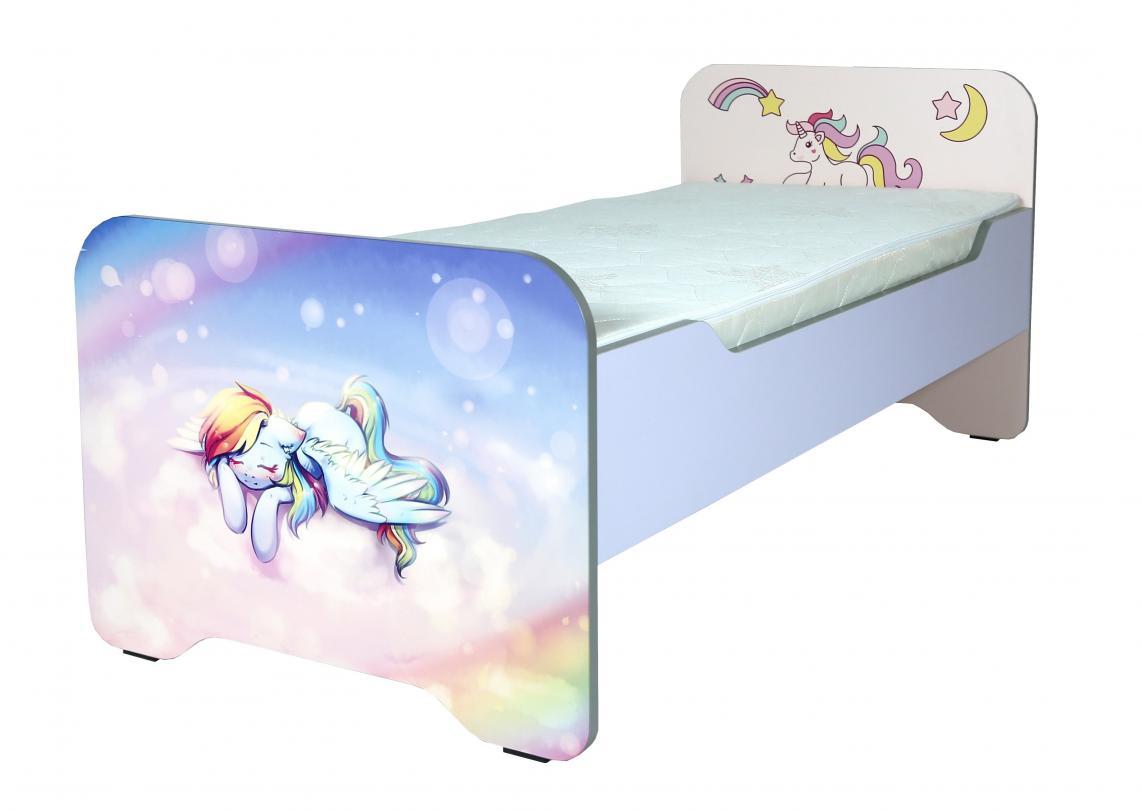 Ліжко дитяче з фотодруком з закругленими поручнями, без матраца (60x140), фото 1