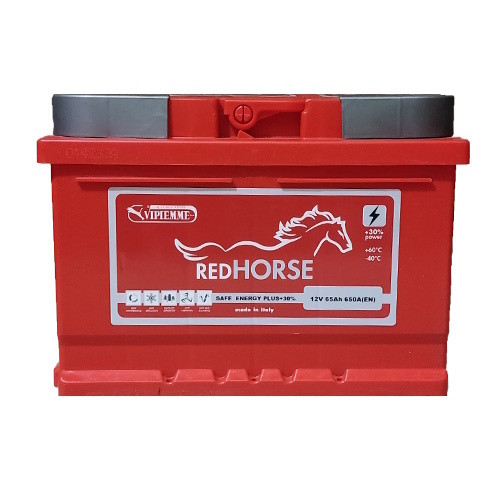 Акумулятор автомобільний RED HORSE VIP Safe Energy 65 Ah (R+) (650A)