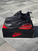 Черные с красным текстильные мужские кроссовки Nike Air Max 270