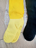 Гетры футбольные детские ПЛОТНЫЕ, с махровой пяткой, размер 29-37,цвета в ассортименте - Желтый
