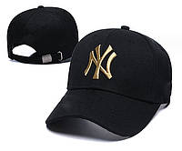 Кепка Бейсболка New York Yankees NY MLB Нью-Йорк Янкиз Черная с золотым лого
