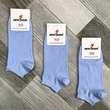 Шкарпетки жіночі демісезонні бавовна короткі ВженеBOSSі, розмір 23-25, блакитні, 10941