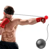 Тренажер эспандер для бокса повязка на голову с мячиком Boxing Ball | тренировочный мяч для бокса,KM