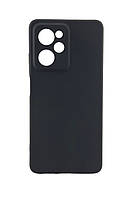 Чехол Silicone Case для телефона Poco X5 Pro 5G бампер с микрофиброй черный