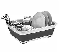 Сушарка силіконова для посуду/складана кухонна сушарка для посуду/ Сушарка піддон для посуду складана,KM