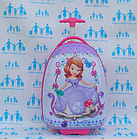 Пластикові дитячі валізи ручна поклажа Josepf Ottenn Sofia Софія якість Люкс рожевий 016-3-1/16-JDX-79-1
