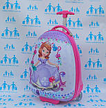 Пластикові дитячі валізи ручна поклажа Josepf Ottenn Sofia Софія якість Люкс рожевий 016-3-1/16-JDX-79-1, фото 2