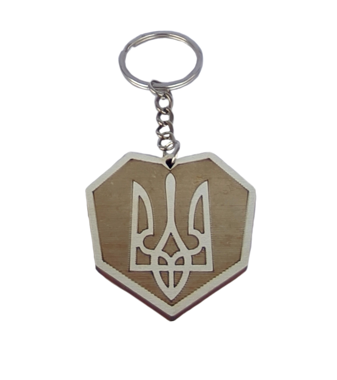 Брелок фанера "Герб" (Семикутний) 4*4,5 см.