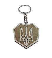 Брелок фанера "Герб" (Семикутний) 4*4,5 см.