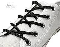 Шнурки взуттєві. Круглі (Тип 11) 4.5мм 120 см чорний
