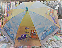 Зонт детский трость полуавтомат тканевый Cars Тачка маквин 090
