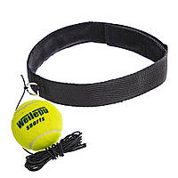 Тенісний м'яч на гумці Fight Ball салатовий (на голову) пневмотренажер (в зборі)