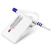 Ручка кулькова настільна на кліпі з градусником No4013 (3цв)