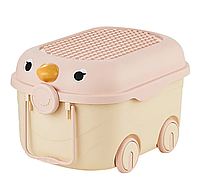 Ящик для игрушек на колесах Terrio "Birdy M" Розовый 56х37,5х33 см