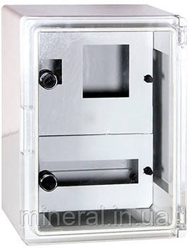 Шафа удароміцна з АБС-пластика e.plbox.250.330.130.1f.2m.tr, 250х330х130мм, IP65 з прозорими дверцят, фото 1