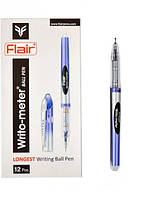 Ручка шариковая Flair "Sporty Writo meter" 10 км. синяя 2уп,144бл