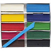 Пластилін No_1123 (10 кольорів) пластиковий пак/часта/200г