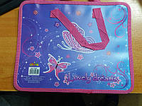 Папка-портфель на молнии с ткаными ручками Kidis для девочки Butterfly 715 7 фиолетовый
