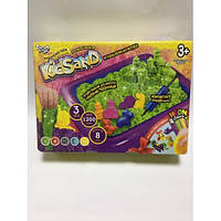Пісок кінетичний Kid sand 1200 г. 3 кольори, 8форм +пісочниця KS-02-02