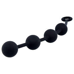 Анальні кульки силіконові чорні Nexus Excite Large Anal Beads Макс. діаметр 3 см