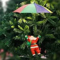 Новогоднее украшение Дед мороз на парашюте ПВХ №А26017 (25*23 см)
