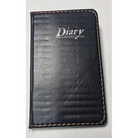 Блокнот шкіра замінник No 8912-60К Diary чорний 9*15,5 см