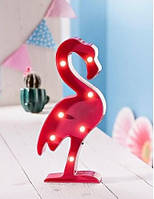 Декоративный LED светильник ночник Фламинго зеркальный №15012 (21*10)