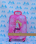 Валізи дитячі дорожні якість стандарт ручна поклажа для дівчинки Холодне Серце-44см 2022-3, фото 5
