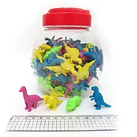 Ластик L3721-3 на олівець Динозавр у банці