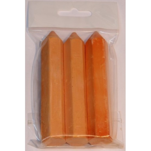 Мел Олівець ОРАНЖЕВИЙ 3 шт. шестигран. Еко-3 економ. 100*17*17, фото 1