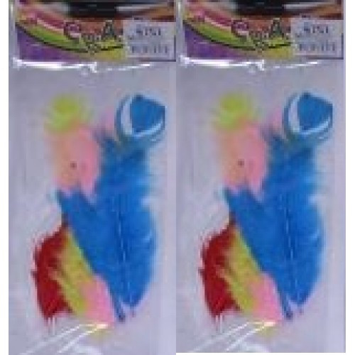 Набір деталей для творчості 272-8 Пір'я кольорові, мікс, фото 1