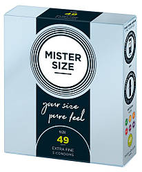 Презервативи Mister Size 49 mm (мм) 3 штуки Містер Сайз