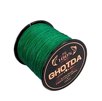 Шнур плетеный рыболовный 300м 0.13мм 5.4кг GHOTDA, зеленый