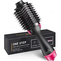 Керамическая фен щетка стайлер для укладки волос 3 в 1 One Step Hair Dryer and Styler расческа с феном