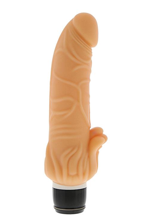 Вібромасажер силіконовий жовтого кольору PURRFECT SILICONE CLASSIC 7inch FLESH