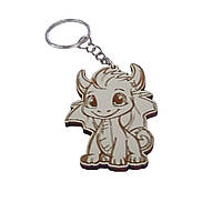 Брелок фанера "Дракон" 5*4 см.