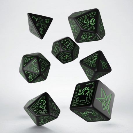 Набір дайсів Call of Cthulhu Dice Set Black & Green - фото 2 - id-p1628285927