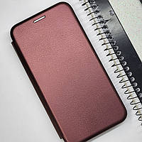 Чехол кожаный книжка бордова с визитницей для Apple iPhone XS (5.8") / Чехол книжка кожаная на айфон хс