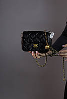 Женская сумка Chanel Mini 18 black женская сумка, брендовая сумка Шанель черная