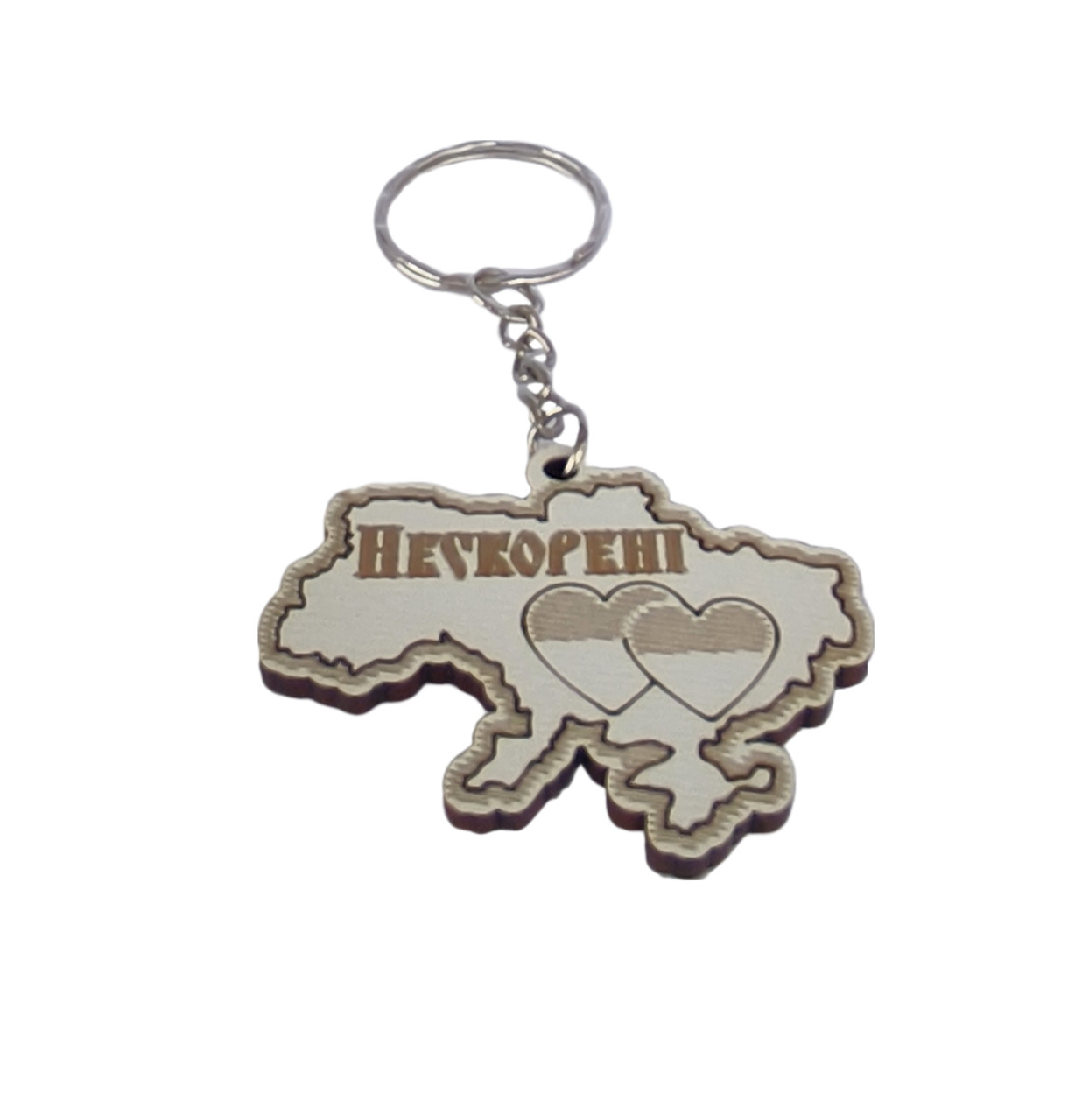 Брелок фанера "Карта України" 4,7*4 см.