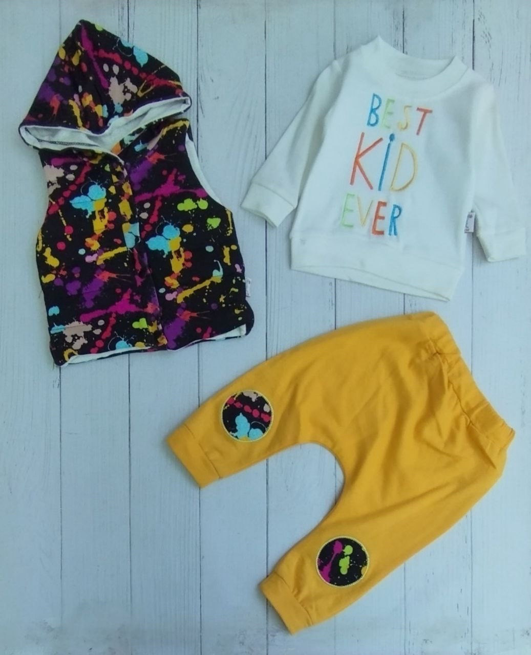 Костюми трійка для малюків 3/6 міс.; Гурт. Туреччина, фото 1