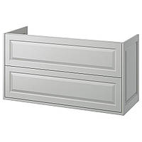 ТЭННФОРСЕН Шкаф под умывальник с ящиками, светло-серый, 120x48x63 см