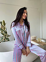 Красивая удобная женская пижама Victoria's Secret пижамы в полоску элегантная виктория сикрет шелковая
