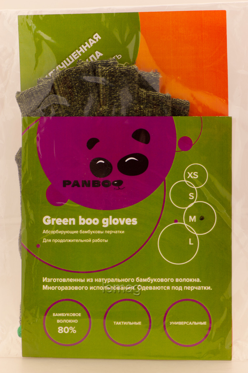 Panboo Підперчатки бамбукові Green boo, розмір M, пара