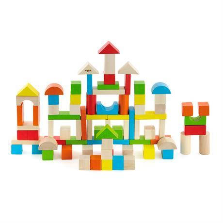 Дерев'яні кубики Viga Toys Кольорові блоки, 80 шт., 2,5 см (50333), фото 3