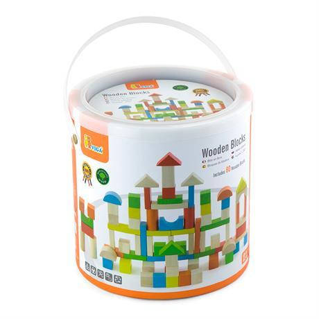 Дерев'яні кубики Viga Toys Кольорові блоки, 80 шт., 2,5 см (50333), фото 1
