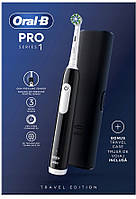 Електрична зубна щітка Braun Oral-B Pro Series 1 Black з дорожнім футляром (D305.513.3X)