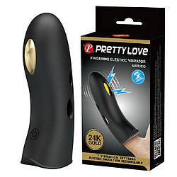 Кліторальний стимулятор на палець чорний Pretty Love MARICO Fingering Electric Vibrator